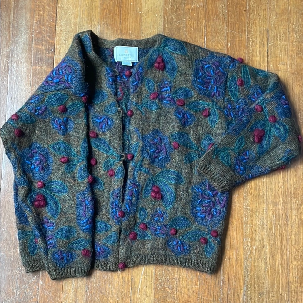 Vintage Express mohair Cardigan - Multicolor Floral
